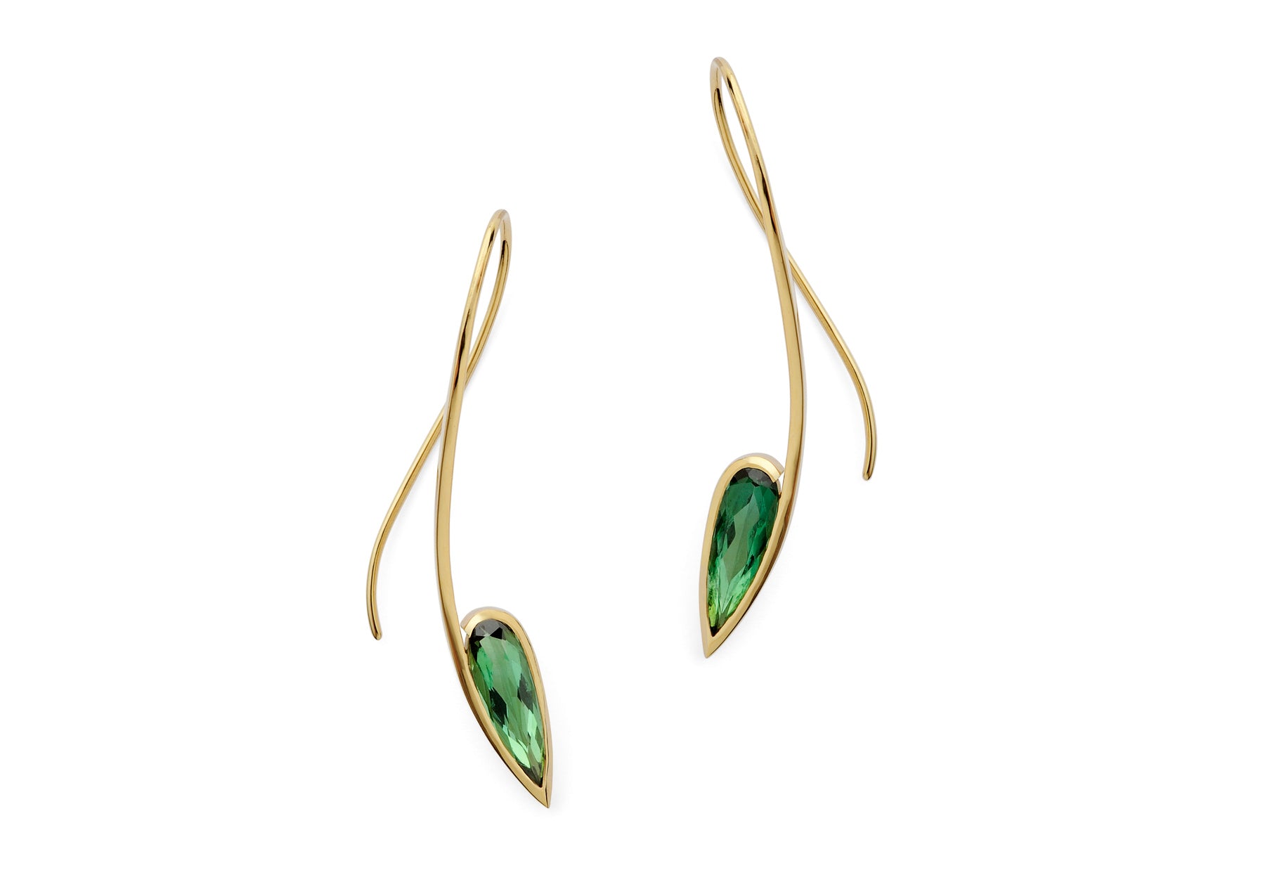 Gold hot sale tourmaline earrings