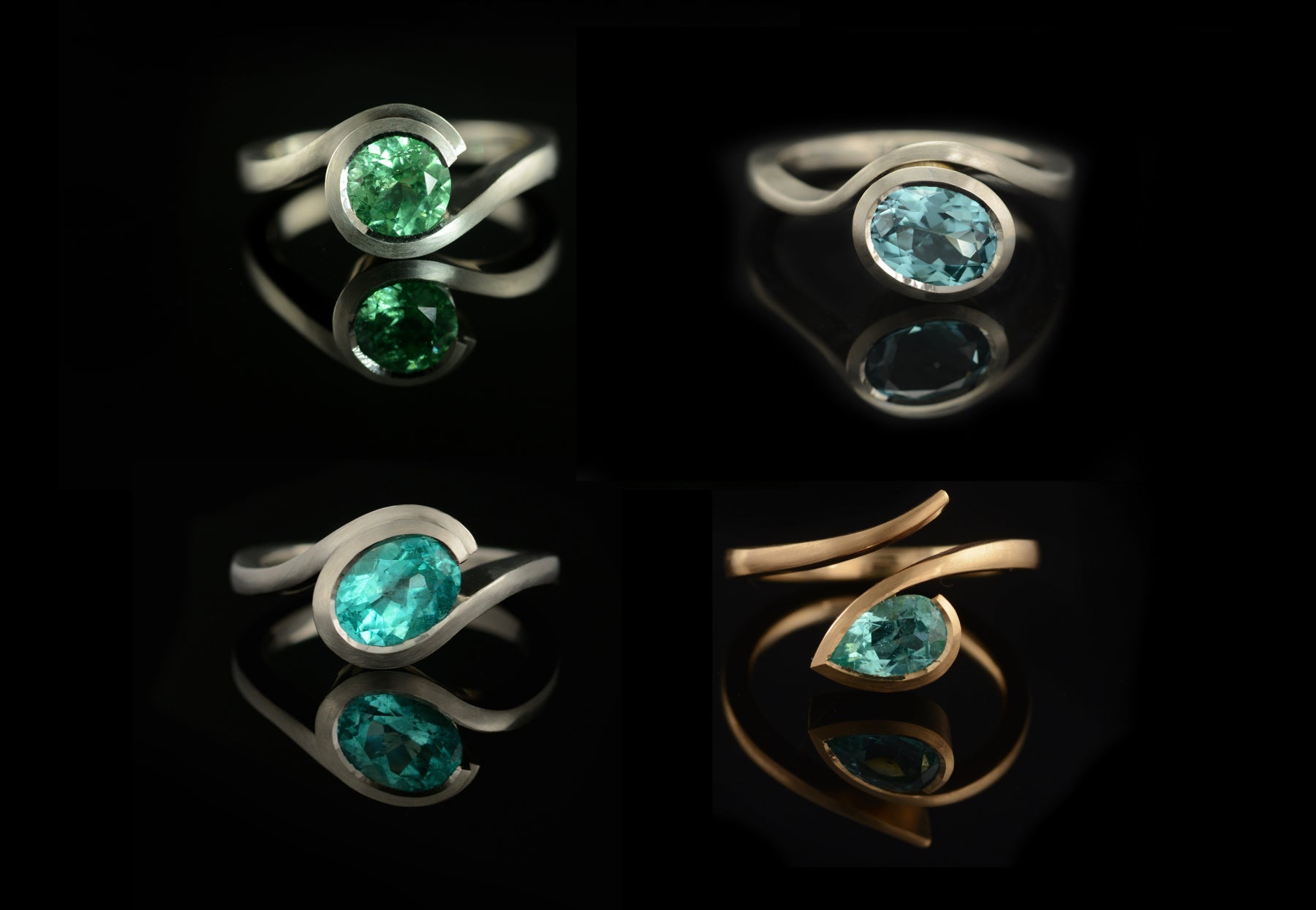 Paraiba tourmaline engagement rings